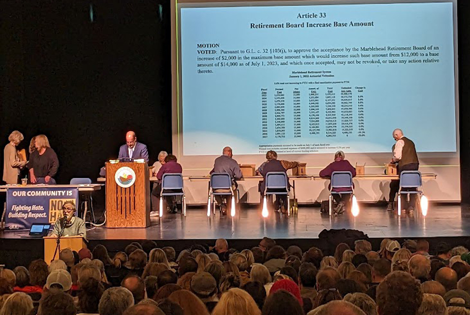 Counting Ballots at Night Two of Marblehead Town Meeting 2023