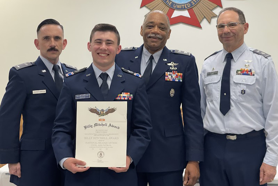 Andrew Ruocco Receiving Award Civil Air Patrol