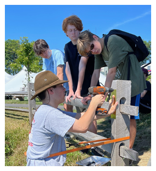 Ruocco Installing Flag Holders Fort Sewell