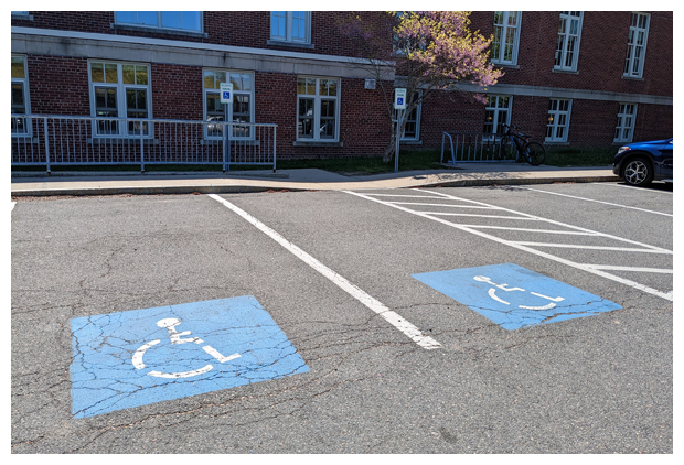 Handicap Parking Spots at Veterans Middle School Marblehead